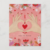  Handen In Liefde Teken Valentijn Wenskaart Feestdagenkaart (Voorkant)