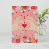  Handen In Liefde Teken Valentijn Wenskaart Kaart (Staand voorkant)