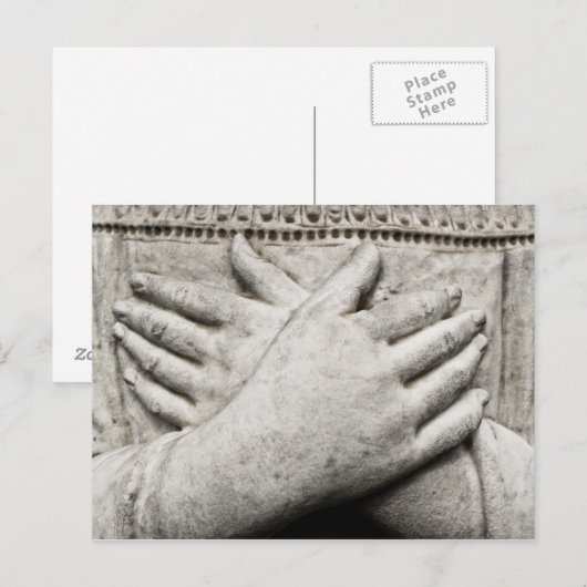 Handen in Prayer Briefkaart (Voorkant / Achterkant)