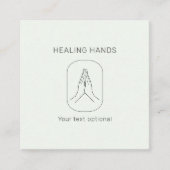 Handen Lichtgroen Grijs Vierkante Visitekaartje (Voorkant)