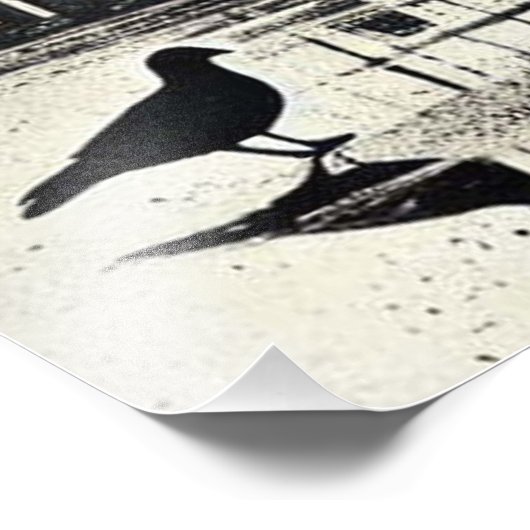 Handen loslaten van vogels in de lucht, zwart wit foto afdruk (Hoek)