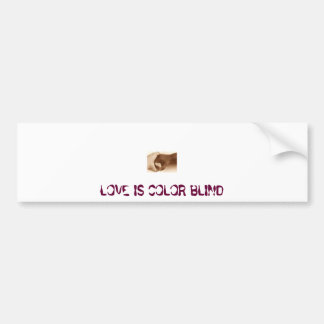 handen, LOVE IS KLEURBLIND Bumpersticker