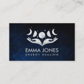 Handen - Maan - Moeder van Parelpleister en Zilver Visitekaartje (Voorkant)