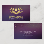 Handen - Maan - Pastel goud Visitekaartje (Voorkant / Achterkant)