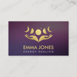 Handen - Maan - Pastel goud Visitekaartje