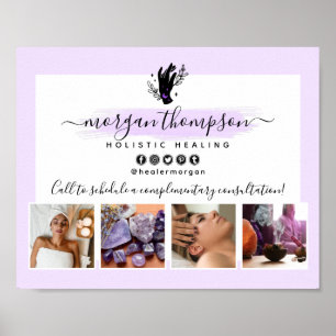 Handen & Maanfase Massage Spa Salon Marketing Poster