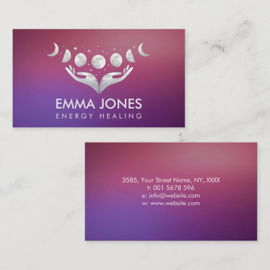 Handen - Mens - Moeder van Parelzaken C Visitekaartje (Voorkant / Achterkant)