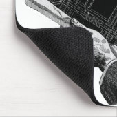 Handen met architectonische blauwdrukken, vintage  muismat (Hoek)