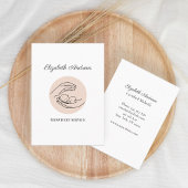 Handen met een baby illustratie, wit visitekaartje