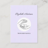 Handen met een Baby - Line Art Illustration Visitekaartje (Voorkant)