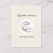 Handen met een Baby - Line Art Illustration Visitekaartje (Voorkant)