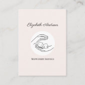 Handen met een Baby - Line Art Illustration Visitekaartje (Voorkant)