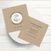 Handen met een baby-simpel-modern vierkante visitekaartje