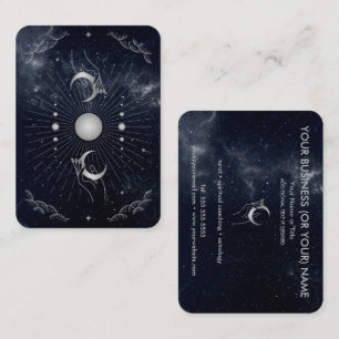 Handen met Moons Cosmos Astrology Tarot Visitekaartje