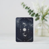 Handen met Moons Cosmos Astrology Tarot Visitekaartje (Staand voorkant)