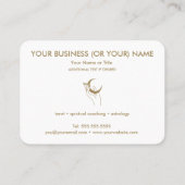 Handen met Moons Tarot Psychic Visitekaartje (Achterkant)