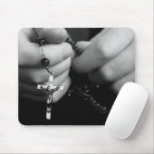 Handen met Rosary Beads Muismat (Met muis)