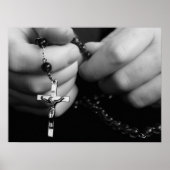 Handen met Rosary Beads Poster (Voorkant)