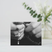 Handen met Rosary Briefkaart (Staand voorkant)