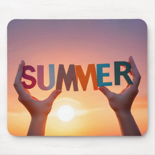 Handen met zomertekst muismat (Voorkant)