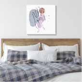 Handen Moeder Kind Lijn Kunst Liefde Canvas Afdruk (Insitu (Slaapkamer))