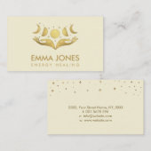 Handen - Monen - Visitekaartje met pasta-goud (Voorkant / Achterkant)