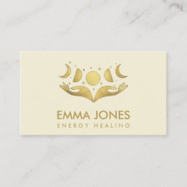 Handen - Monen - Visitekaartje met pasta-goud