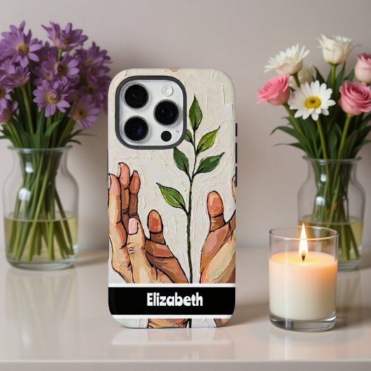 Handen omarmen groei met een Plant ontwerp Case-Mate iPhone Case