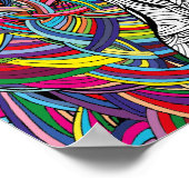 Handen omhoog. Psychedelic trip art. Poster (Hoek)