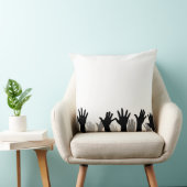 Handen omhoog silhouet, hand omhoog, protest kussen (Stoel)