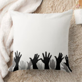 Handen omhoog silhouet, hand omhoog, protest kussen (Deken)