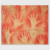 Handen op de wallaustralia, aboriginal art, aborig cadeaupapier (Vlak)