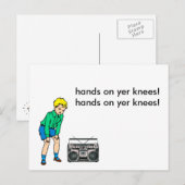 handen op je knieën ! briefkaart (Voorkant / Achterkant)