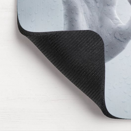 Handen op nat stoomglas muismat (Hoek)