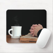 Handen op oude Bijbel Muismat (Met muis)