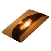 Handen op Sunset Magnet Magneet (Linkerzijde)