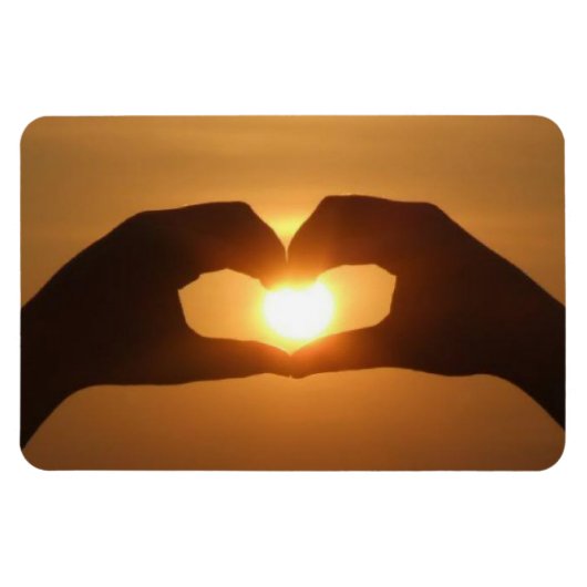 Handen op Sunset Magnet Magneet (Horizontaal)
