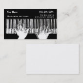 Handen op toetsenbord visitekaartje (Voorkant / Achterkant)