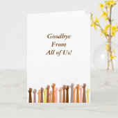 Handen opgevoed, afscheid van ons allemaal! kaart (Gele Bloem)