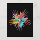 Handen over de hele wereld briefkaart (Voorkant)