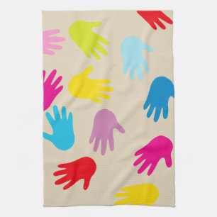 Handen over de hele wereld keukenhanddoek