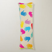 Handen over de hele wereld lichaamskussen (Voorkant Verticaal)