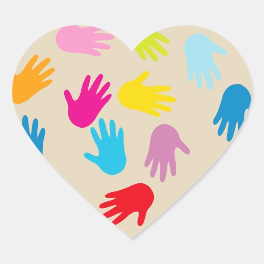 Handen over de hele wereld stickers (Voorkant)