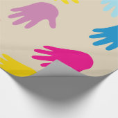 Handen over de hele wereld, verpakkingspapier cadeaupapier (Hoek)