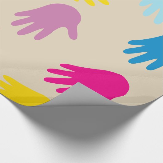 Handen over de hele wereld, verpakkingspapier cadeaupapier (Hoek)