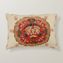 Handen over de zon accent kussen