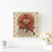 Handen over de zon vierkante klok (Huis)