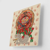 Handen over de zon vierkante klok (Hoek)