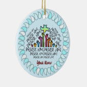 Handen prijzen hem Christelijk ornament (Rechts)