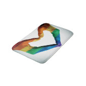 Handen schilderd als regenbooghart badmat (Gekanteld)